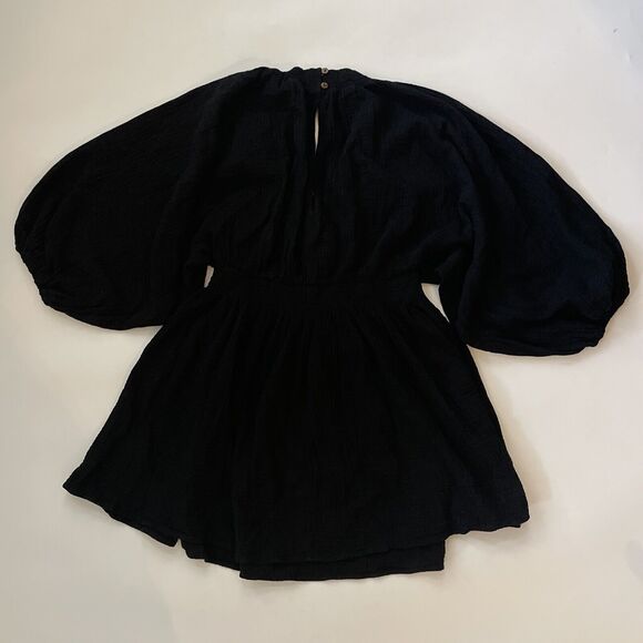 Promesa Dress Deep V-Neck Black Size Small Cowgirl Country BOHO‎ - Picture 5 of 10